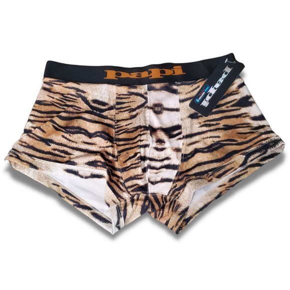 Papi Underwear & Socks Papi Mens Medium Animal Instinct Tiger